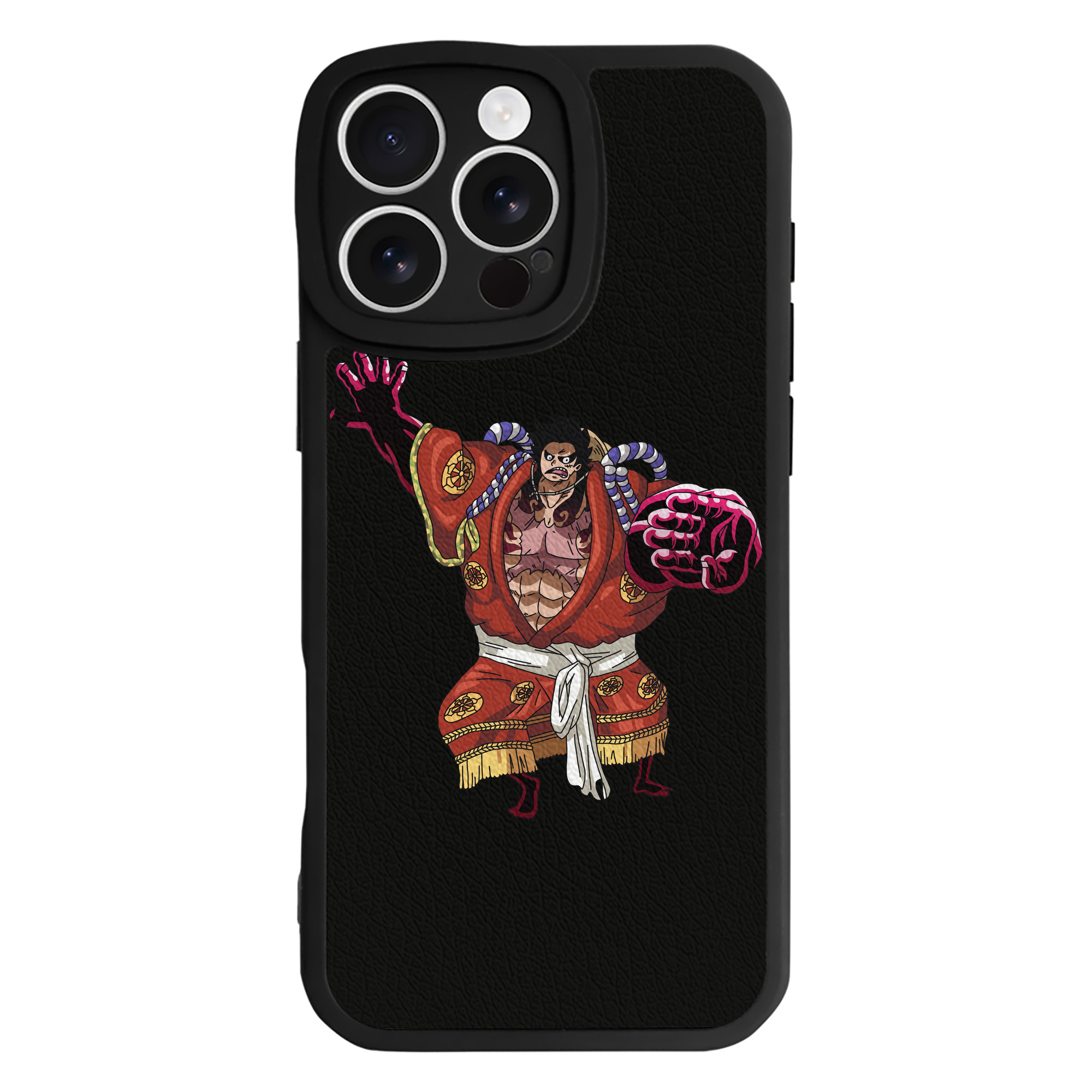 （画像用） ワンピース モンキー・D・ルフィ ONE PIECE Monkey D. Luffy 【iPhone 16シリーズ対応】シリコンスマホケース（レザー調） 材質：シリコン